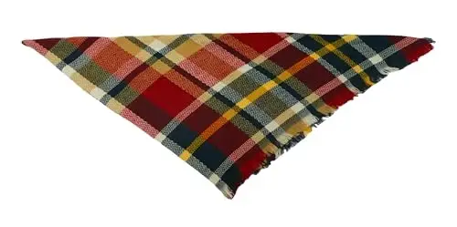 Wander Agio Womens Warm Long Shawl Winter Wraps Large Scarves Knit CasModazoneere Feel Plaid Triangle Scarf - 5