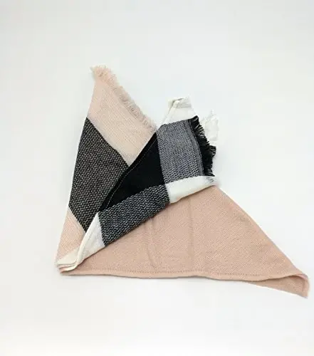 Wander Agio Womens Warm Long Shawl Winter Wraps Large Scarves Knit CasModazoneere Feel Plaid Triangle Scarf - 4