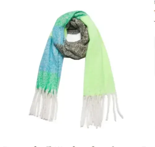 Wander Agio Winter Warm Scarf for Women Long Shawl Large Scarves Cold Weather Thick Blanket Scarfs Color Matching - 4