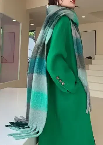 Wander Agio Qishki Ayollar Iliq Sharf Uzun Ro'mol Katta Sharflar Sovuq Havo Qalin Ko'rpa Sharflari Rangli Katak - 5