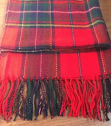 Wander Agio Women's Fashion Long Shawl Big Grid Winter Warm Lattice Large Scarf - 5