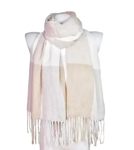 Wander Agio Women's Fashion Scarves Long Shawl Winter Thick Warm Knit Large Plaid Scarf - WANDER (1)