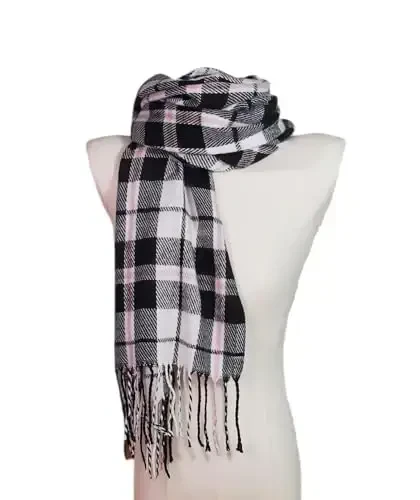 Wander Agio Women's Fashion Scarves Long Shawl Winter Thick Warm Knit Large Plaid Scarf - 6