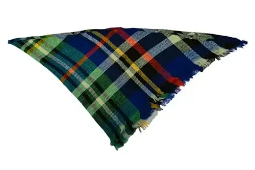 Wander Agio Womens Warm Long Shawl Winter Wraps Large Scarves Knit Cashmere Feel Plaid Triangle Scarf - 3