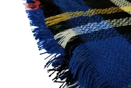 Wander Agio Womens Warm Long Shawl Winter Wraps Large Scarves Knit Cashmere Feel Plaid Triangle Scarf - 4