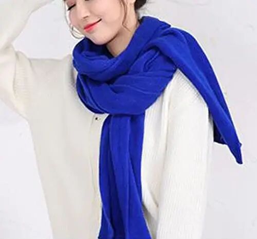 Wander Agio Women's Warm Scarves Long Shawl Winter Warm Large Scarf Pure Color - Wander (1)