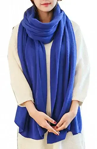 Wander Agio Womens Warm Winter Infinity Scarves Set Blanket Scarf Pure Color - 1