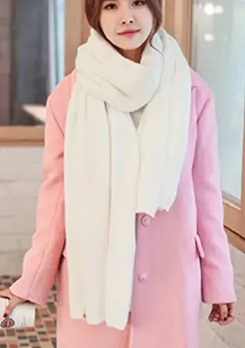 Wander Agio Womens Warm Winter Infinity Scarves Set Blanket Scarf Pure Color - 2