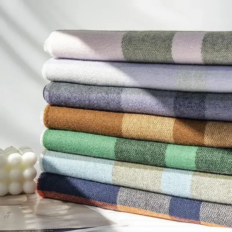 Wander Agio Женская мода Длинная шаль Большая сетка Зима Теплый плед Большой шарф - 4