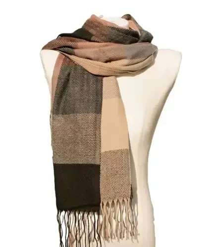Wander Agio Женские Модные Шарфы Длинный Шарф Зимний Толстый Теплый Вязаный Большой Плед Шарф - 4