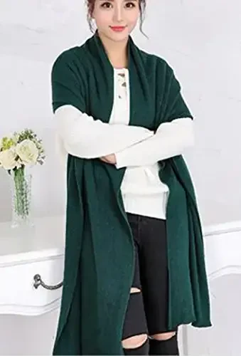 Wander Agio Женские Теплые Шарфы Длинный Платок Зимний Теплый Большой Шарф Чистый Цвет - 3