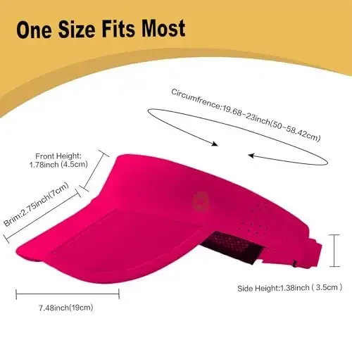 WANDER Sports Sun Visor Hats Adjustable Running Golf Tennis Mesh Folding Cap for Women Men - 3