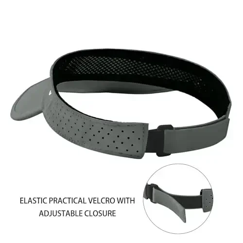 WANDER Sports Sun Visor Hats Adjustable Running Golf Tennis Mesh Folding Cap for Women Men - 4