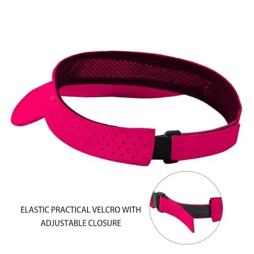 WANDER Sports Sun Visor Hats Adjustable Running Golf Tennis Mesh Folding Cap for Women Men - 4