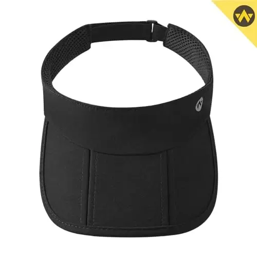 WANDER Sports Sun Visor Hats Adjustable Running Golf Tennis Mesh Folding Cap for Women Men - 12