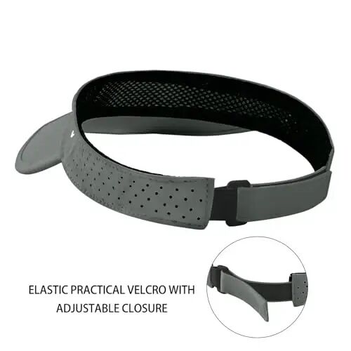WANDER Sports Sun Visor Hats Adjustable Running Golf Tennis Mesh Folding Cap for Women Men - 3