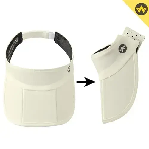 WANDER Sports Sun Visor Hats Adjustable Running Golf Tennis Mesh Folding Cap for Women Men - 2