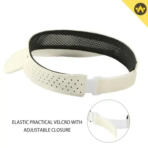 WANDER Sports Sun Visor Hats Adjustable Running Golf Tennis Mesh Folding Cap for Women Men - 4