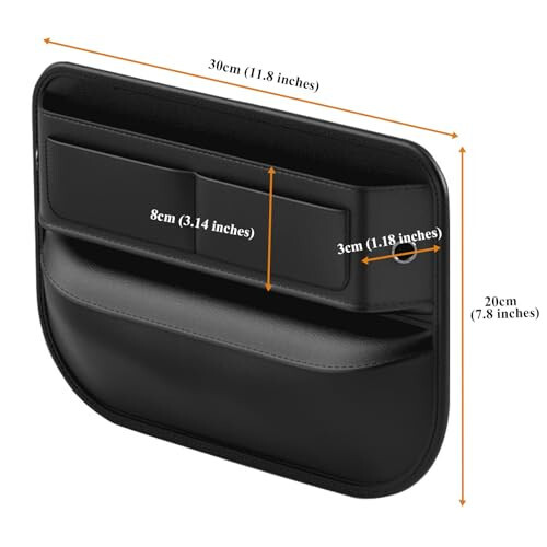 Wanfuder Araba Koltuğu Arası Dolgu Deri Araba Kutusu Koltuk Düzenleyici ve Depolama Otomotiv Aksesuarları Cepli - Ön Koltuklar Araba Ayarlanabilir Arası Dolgu Telefon, Gözlük, Anahtar, Kartlar İçin - 1 Paket - 8