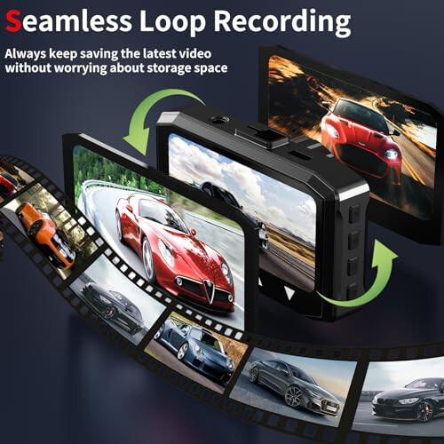 WANLIPO Front Dash Cam 4K, WiFi Dash Camera for Cars with 64GB SD Card, 170° Wide View, Wireless Car Camera with 3'' IPS Screen, G-Sensor, Loop Recording, 24H Parking Monitor, Night Vision. - 3