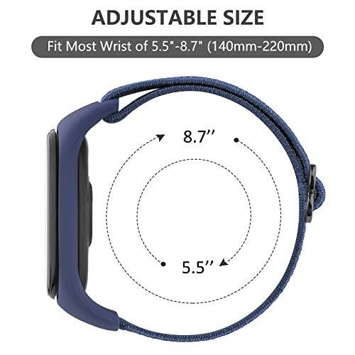 Wanme Bands for Xiaomi Mi Band 5/6 / 7 Strap Women Men, Soft Elastic Sport Strap Compatible with Amazfit Band 5 Replacement Bands Wristband Accessories - 9