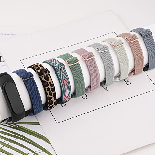 Wanme Bands for Xiaomi Mi Band 5/6 / 7 Strap Women Men, Soft Elastic Sport Strap Compatible with Amazfit Band 5 Replacement Bands Wristband Accessories - 12