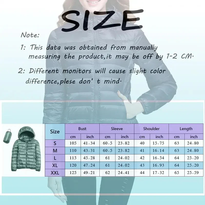 WANYNG winter coats for women Warm Waterproof Lightweight Jacket Hooded Windproof Coat With Recycled Insulation Slim Short Hooded Down Coat Outerwear womens fall fashion 2022 Black L - 1