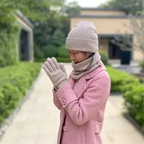 Warm Scarf for Winter Women & Men, Knit Wool Loop Infinity Scarves Thick & Chunky Neck Warmer For Cold Weather U-SY-WS7 - 6