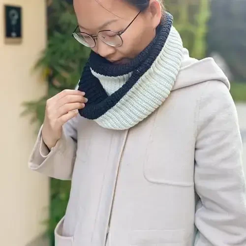 Warm Scarf for Winter Women & Men, Knit Wool Loop Infinity Scarves Thick & Chunky Neck Warmer For Cold Weather U-SY-WS7 - 5