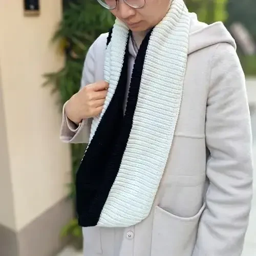 Warm Scarf for Winter Women & Men, Knit Wool Loop Infinity Scarves Thick & Chunky Neck Warmer For Cold Weather U-SY-WS7 - 6