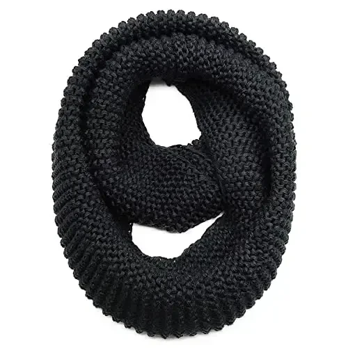 Warm Scarf for Winter Women & Men, Knit Wool Loop Infinity Scarves Thick & Chunky Neck Warmer For Cold Weather U-SY-WS7 - 1
