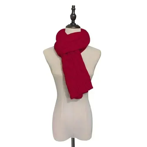 Warm Scarf for Winter Women & Men, Knit Wool Loop Infinity Scarves Thick & Chunky Neck Warmer For Cold Weather U-SY-WS7 - 5