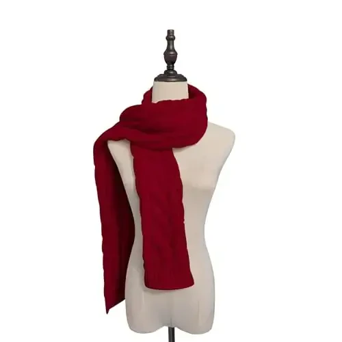 Warm Scarf for Winter Women & Men, Knit Wool Loop Infinity Scarves Thick & Chunky Neck Warmer For Cold Weather U-SY-WS7 - 6