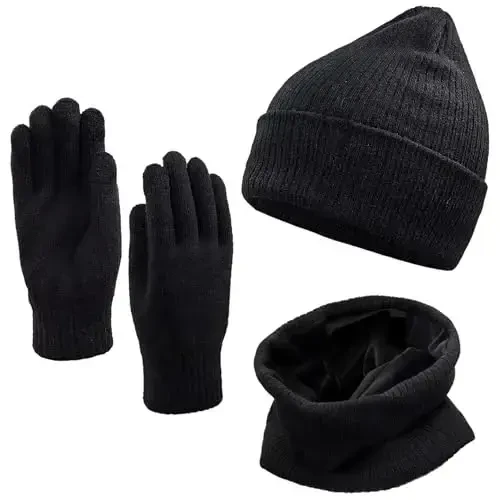 Warm Scarf for Winter Women & Men, Knit Wool Loop Infinity Scarves Thick & Chunky Neck Warmer For Cold Weather U-SY-WS7 - 1