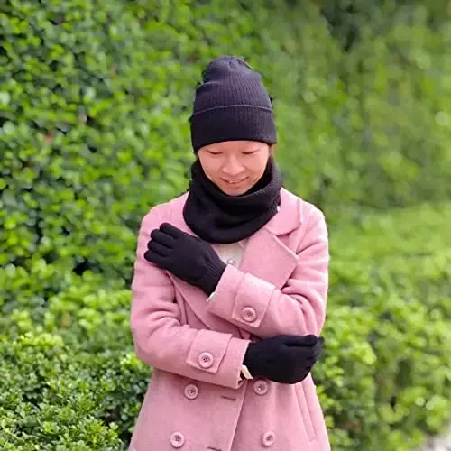 Warm Scarf for Winter Women & Men, Knit Wool Loop Infinity Scarves Thick & Chunky Neck Warmer For Cold Weather U-SY-WS7 - 5