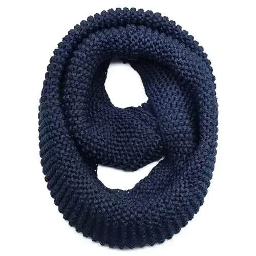 Warm Scarf for Winter Women & Men, Knit Wool Loop Infinity Scarves Thick & Chunky Neck Warmer For Cold Weather U-SY-WS7 - WARM