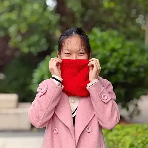 Warm Scarf for Winter Women & Men, Knit Wool Loop Infinity Scarves Thick & Chunky Neck Warmer For Cold Weather U-SY-WS7 - 3