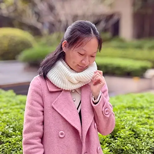 Warm Scarf for Winter Women & Men, Knit Wool Loop Infinity Scarves Thick & Chunky Neck Warmer For Cold Weather U-SY-WS7 - 6