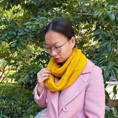 Warm Scarf for Winter Women & Men, Knit Wool Loop Infinity Scarves Thick & Chunky Neck Warmer For Cold Weather U-SY-WS7 - 5