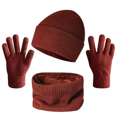 Warm Scarf for Winter Women & Men, Knit Wool Loop Infinity Scarves Thick & Chunky Neck Warmer For Cold Weather U-SY-WS7 - WARM