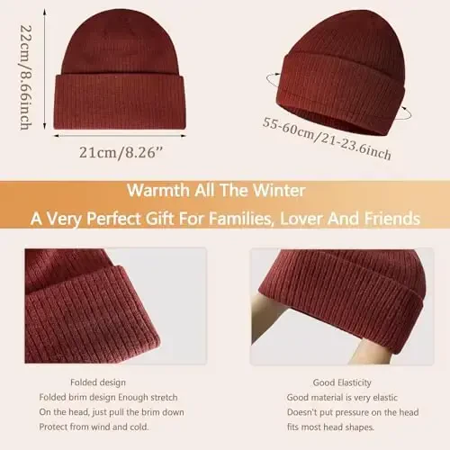 Warm Scarf for Winter Women & Men, Knit Wool Loop Infinity Scarves Thick & Chunky Neck Warmer For Cold Weather U-SY-WS7 - 2