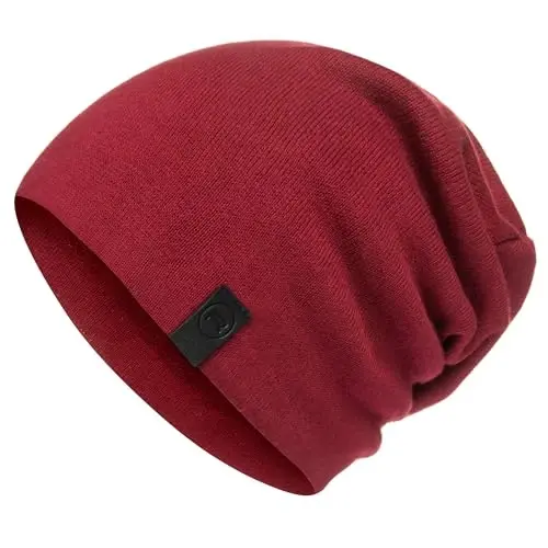 Warm Slouchy Beanie Hat - Deliciously Soft Daily Beanie in Fine Knit - 1