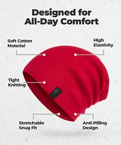 Warm Slouchy Beanie Hat - Deliciously Soft Daily Beanie in Fine Knit - 7