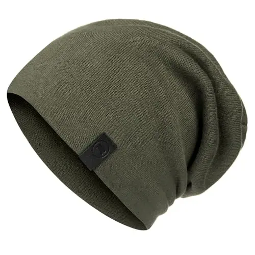 Warm Slouchy Beanie Hat - Deliciously Soft Daily Beanie in Fine Knit - 1