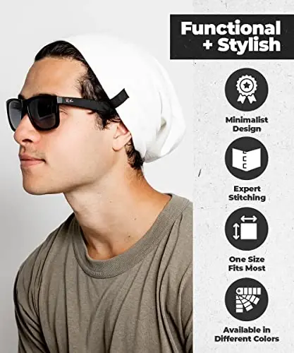 Warm Slouchy Beanie Hat - Deliciously Soft Daily Beanie in Fine Knit - 7