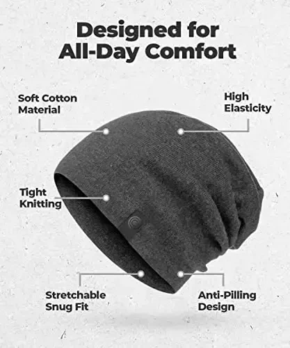 Warm Slouchy Beanie Hat - Deliciously Soft Daily Beanie in Fine Knit - 4