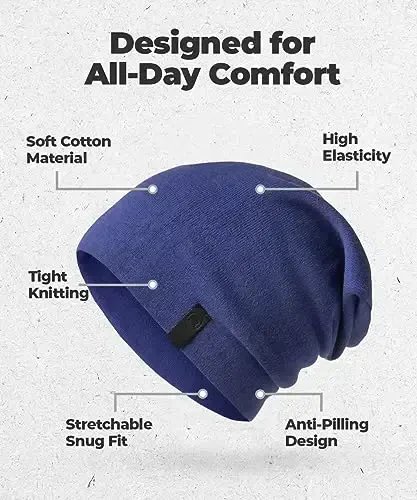 Warm Slouchy Beanie Hat - Deliciously Soft Daily Beanie in Fine Knit - 4