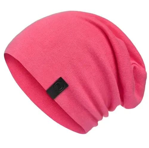 Warm Slouchy Beanie Hat - Deliciously Soft Daily Beanie in Fine Knit - 1