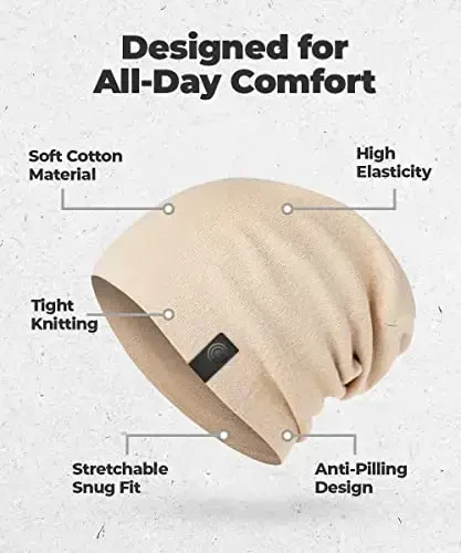 Warm Slouchy Beanie Hat - Deliciously Soft Daily Beanie in Fine Knit - 4