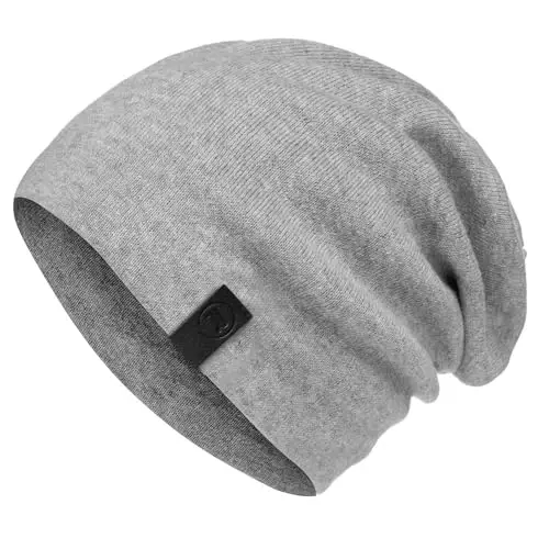 Warm Slouchy Beanie Hat - Deliciously Soft Daily Beanie in Fine Knit - 1
